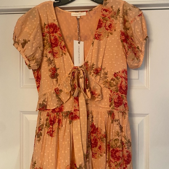 NWT LoveShackFancy Carlton Dress Pink Lemonade size 4 - Picture 3 of 8